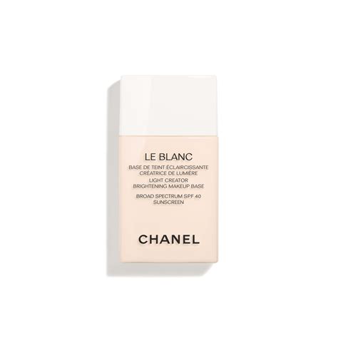 chanel makeup base mimosa|CHANEL LE BLANC Light Creator Brightening Makeup Base.